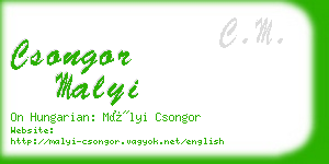 csongor malyi business card